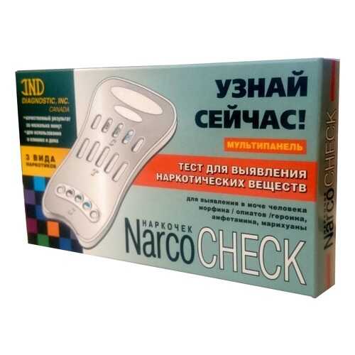 Тест Narcocheck мультипанель для выявления 3 видов наркотиков в моче 1 шт. в Мелодия здоровья