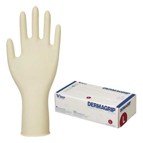 Перчатки латексные смотровые Dermagrip Extra D1403-04, 25 пар (50 шт.) L в Мелодия здоровья