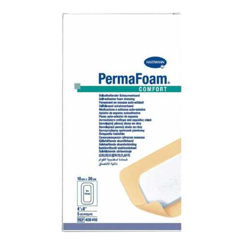 PermaFoam Comfort ПемаФом Комфорт губчатая адгезивная повязка 10 x 20 см в Мелодия здоровья