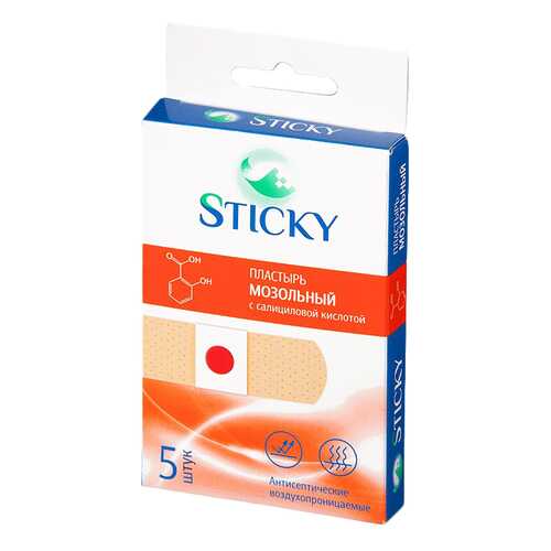 Пластырь мозольный Sticky 5 шт. в Мелодия здоровья