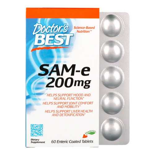 SAM-e адеметионин Doctor's Best 200 мг таблетки 60 шт. в Мелодия здоровья
