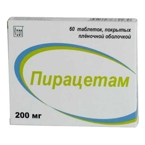 Пирацетам таблетки, покрытые пленочной оболочкой 200 мг №60 в Мелодия здоровья