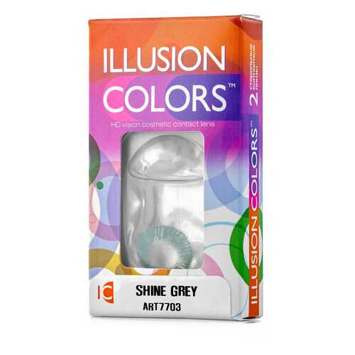 Контактные линзы ILLUSION colors Shine 2 линзы -1.0D grey серый в Мелодия здоровья