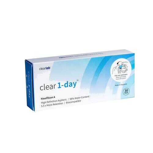 Контактные линзы ClearLab Clear 1-Day 30 линз R 8.7 -05,75 в Мелодия здоровья