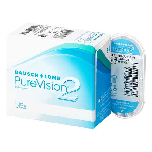 Контактные линзы PureVision 2 6 линз -6,50 в Мелодия здоровья