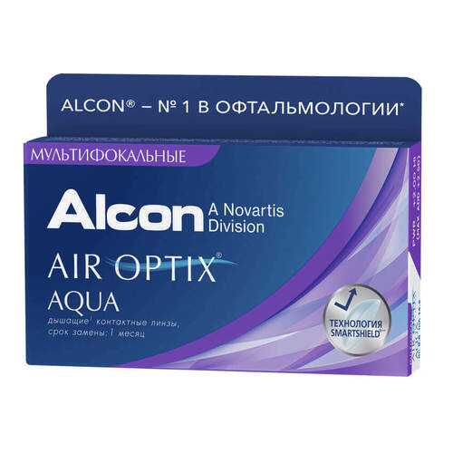 Контактные линзы Air Optix Aqua Multifocal 3 линзы high -1,25 в Мелодия здоровья