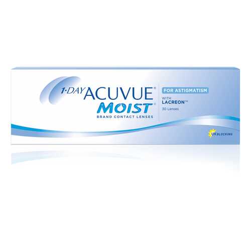 Контактные линзы 1-Day Acuvue Moist for Astigmatism 30 линз -5,25/-2,25/90 в Мелодия здоровья