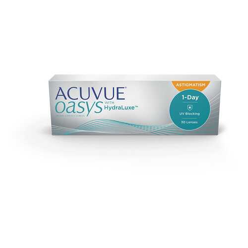 Контактные линзы Acuvue Oasys 1-Day with HydraLuxe for Astigmatism 30 линз -1,50/-1,75/20 в Мелодия здоровья