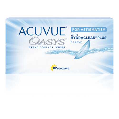 Контактные линзы Acuvue Oasys for Astigmatism with Hydraclear Plus 6 линз -5,25/-1,75/90 в Мелодия здоровья