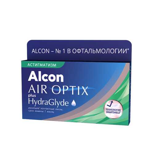 Контактные линзы AirOptix HydraGlyde for Astigmatism 3 шт. PWR -5,50, CYL -1,25, AXIS 010 в Мелодия здоровья