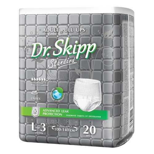 Белье впитывающее для взрослых Dr. Skipp Active Line размер L 100-140 см 20 шт. в Мелодия здоровья