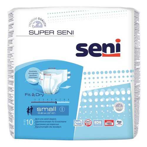 Подгузники для взрослых Super Seni Air Small 55-80 см 10 шт. в Мелодия здоровья
