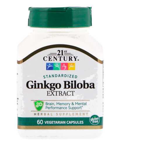 Гинкго Билоба 21ST CENTURY Ginkgo Biloba вег. капсулы 60 шт. в Мелодия здоровья