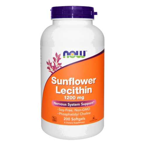 Лецитин NOW Sunflower Lecitin 200 капс. натуральный в Мелодия здоровья