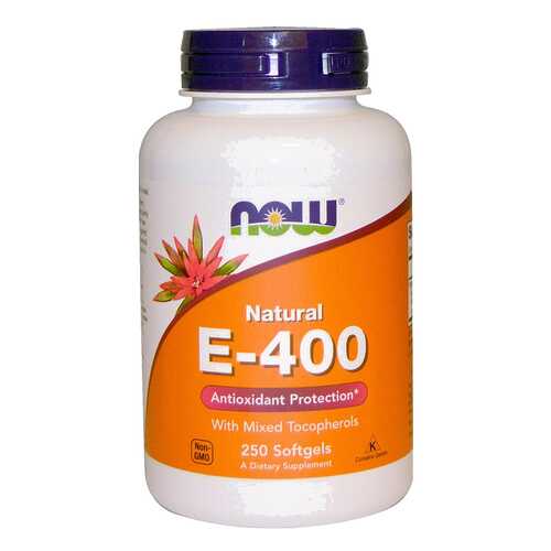 NOW E-400 Natural D-Alpha Tocopheryl 250 капсул в Мелодия здоровья