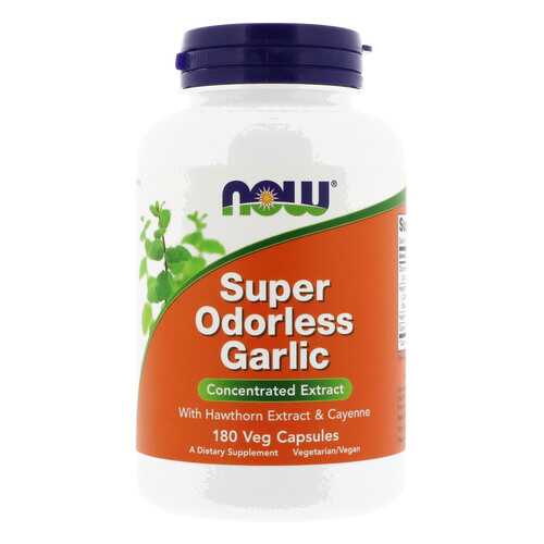 Super Odorless Garlic Extract NOW 180 гелевых капсул в Мелодия здоровья