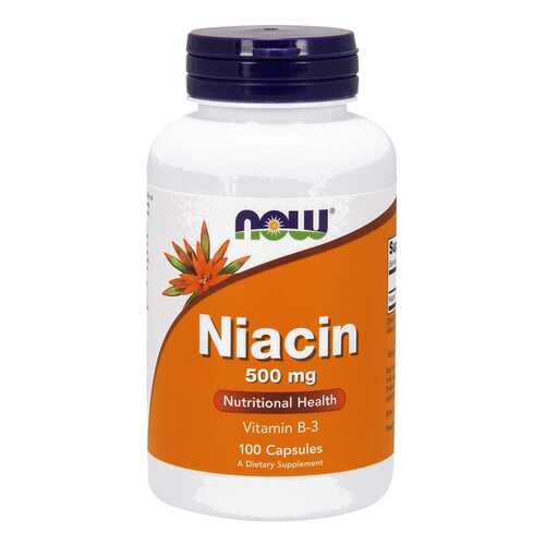 Витамины группы B Now Niacin (500 мг) 100 капсул в Мелодия здоровья
